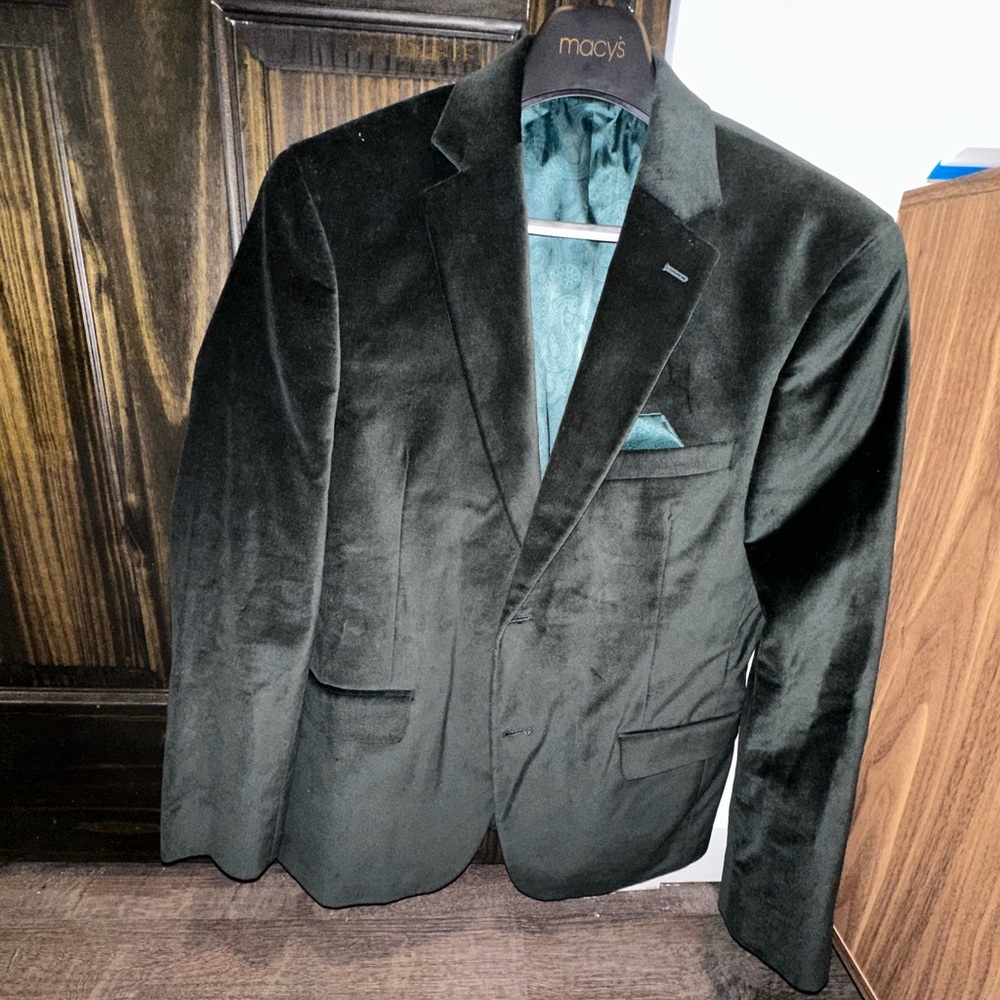 Alfani Green Velvet Blazer
